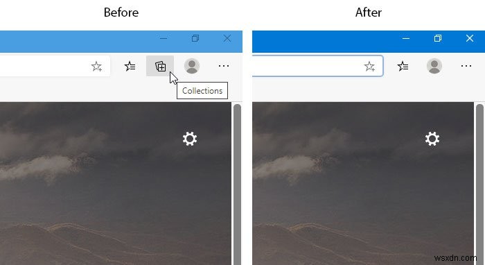 How to show or hide Collections button in Microsoft Edge browser