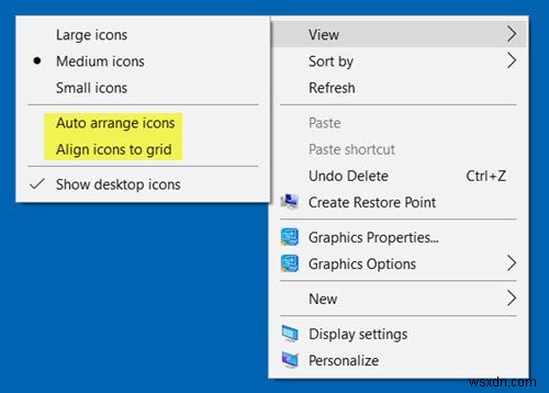 Desktop icons rearrange and move after reboot in Windows 10