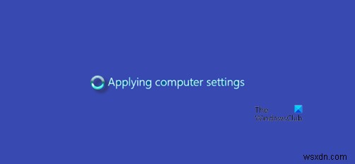 Windows Server stuck at Applying Computer Settings screen