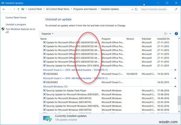 Windows keeps offering or installing the same Update