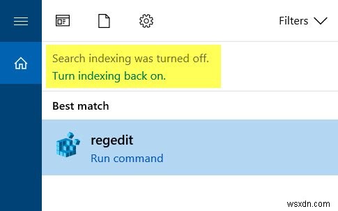 Search Indexing was turned off in Windows 11/10