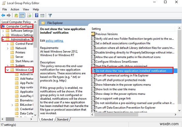 Disable: You have new apps that can open this type of file notification in Windows 10