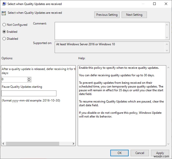 Defer Updates option removed in Windows 10 v2004; Use Group Policy instead!