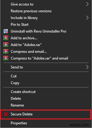 How to add Secure Delete to the context menu in Windows 10