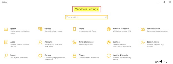 How to open and use Windows 10 Settings