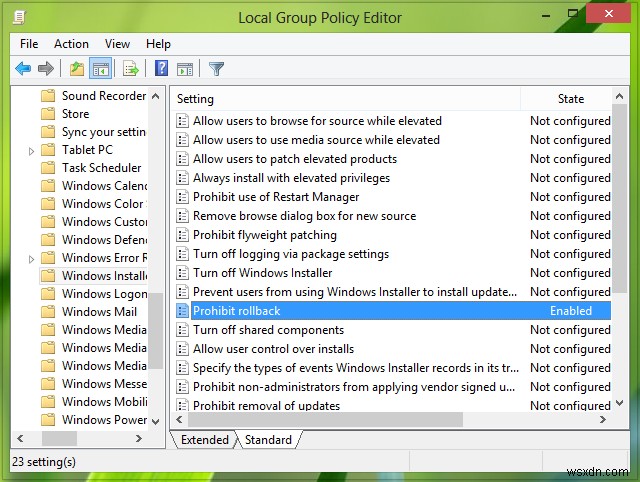 Disable Rollback feature of Windows Installer in Windows 11/10