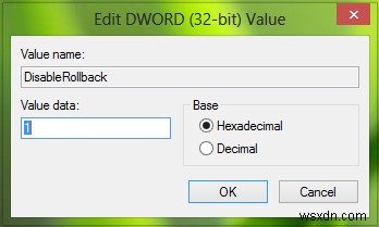 Disable Rollback feature of Windows Installer in Windows 11/10
