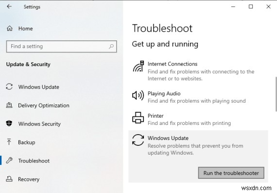 Fix Windows Update Error Code 800F0A13