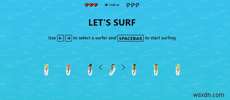 How to play the new Surf Game in Microsoft Edge