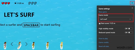 How to play the new Surf Game in Microsoft Edge