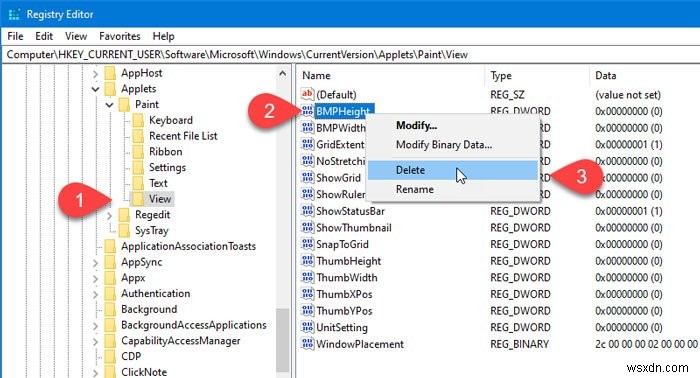 How to reset Microsoft Paint Settings, Position, Resolution or Size to default in Windows 10