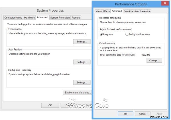 Configure Processor Scheduling for better performance in Windows 11/10
