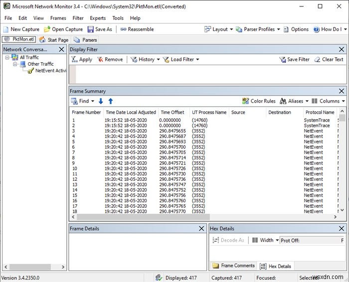 How to use the new Network Sniffer Tool PktMon.exe in Windows 10