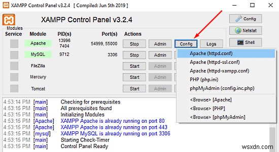 Apache is not starting from XAMPP Control Panel in Windows 11/10