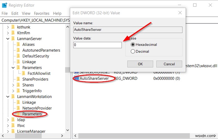 How to remove Administrative Shares in Windows Server