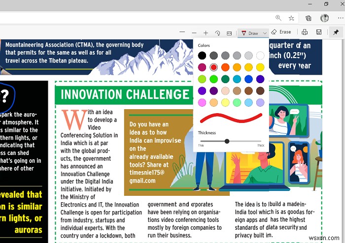 How to use the PDF Tool & Inking Feature in Microsoft Edge