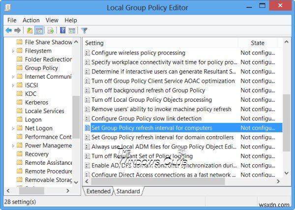 How to change Group Policy Refresh Interval for Windows 11/10 computers