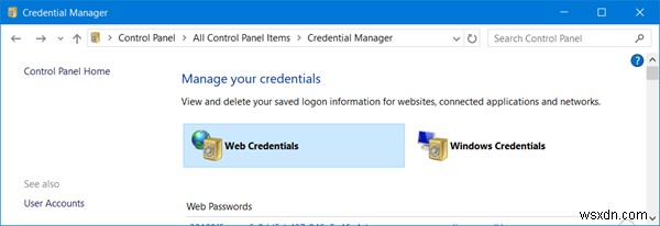 How to open and use Windows Credential Manager in Windows 11/10