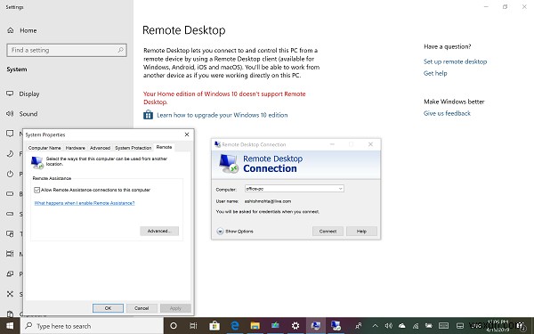 How to use Windows 10 Remote Desktop in Windows Home (RDP)