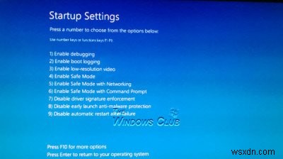 Boot into legacy Boot Manager & display Startup Settings in Windows 11/10