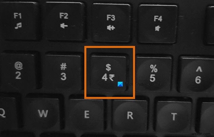 Indian Rupee Currency Symbol: How to use keyboard shortcut in Windows 11/10