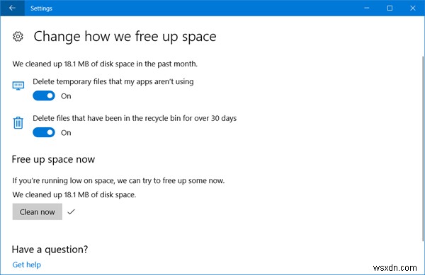 Automatically delete Junk files using Storage Sense in Windows 11/10