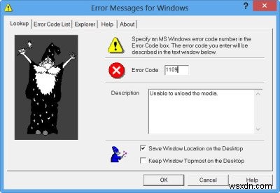 Windows Error Code & Message Lookup Tools