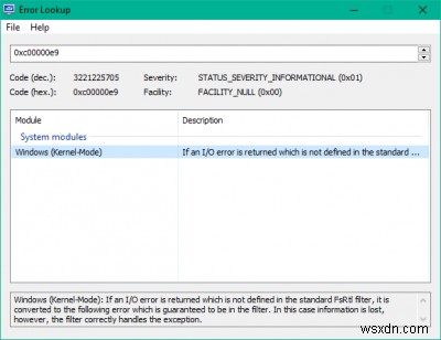 Windows Error Code & Message Lookup Tools