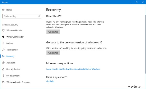 How to use Fresh Start feature in Windows 10