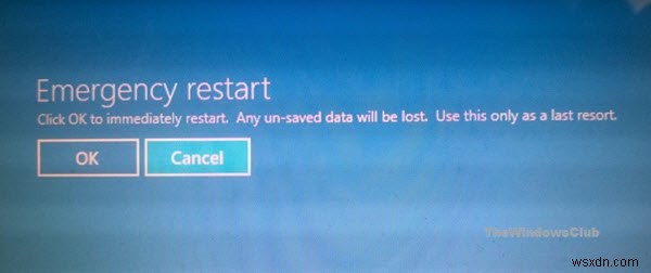 How to Emergency Restart or Shutdown Windows 11/10