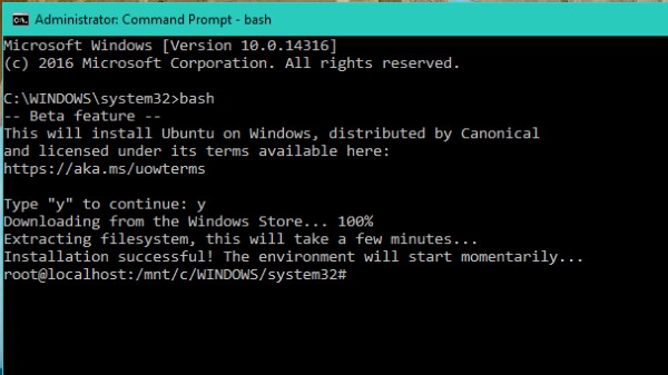 How to run Bash on Ubuntu on Windows 11/10