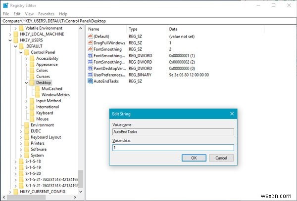 Disable This app is preventing shutdown message in Windows 11/10