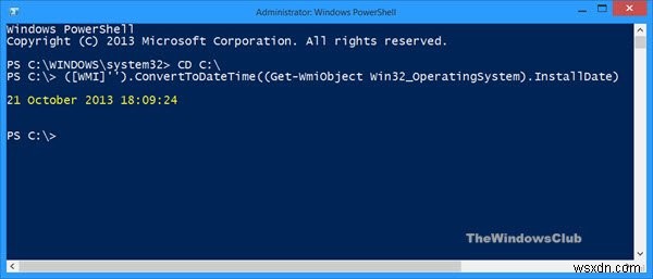 Find out Windows Installation Date using various methods