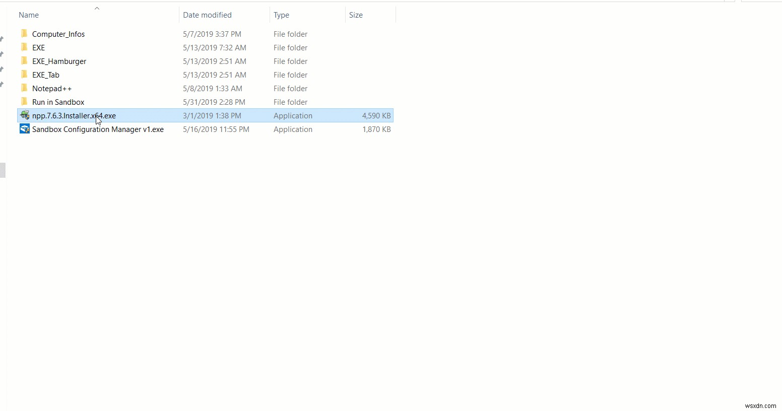 How to test PS1, EXE, MSI installer in Windows Sandbox