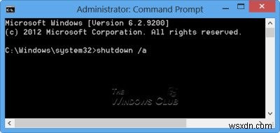 How to Stop, Cancel, Abort System Shutdown in Windows 11/10