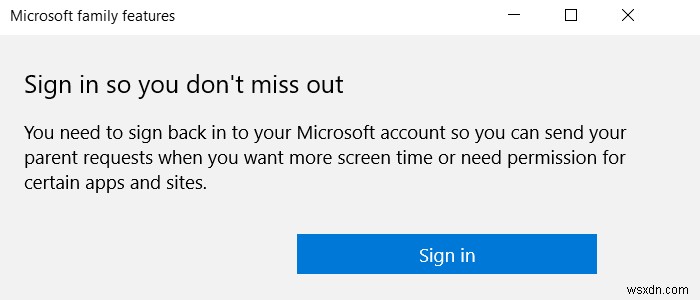 How to turn off Microsoft Family features pop up in Windows 10