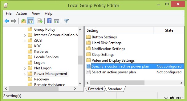 Specify a custom active Power Plan and force Windows 11/10 to use it