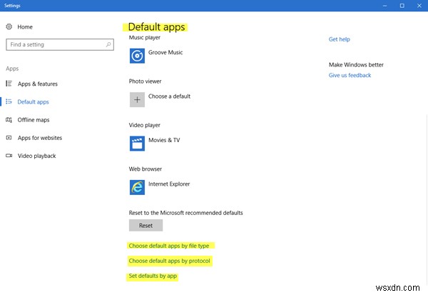 An app default was reset notification error on Windows 11/10