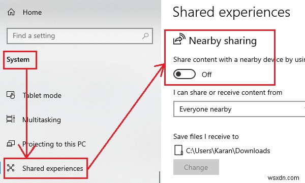 Nearby Sharing not working in Windows 11/10