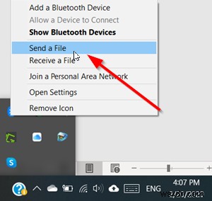 How to Send or Receive files using Bluetooth File Transfer in Windows 10