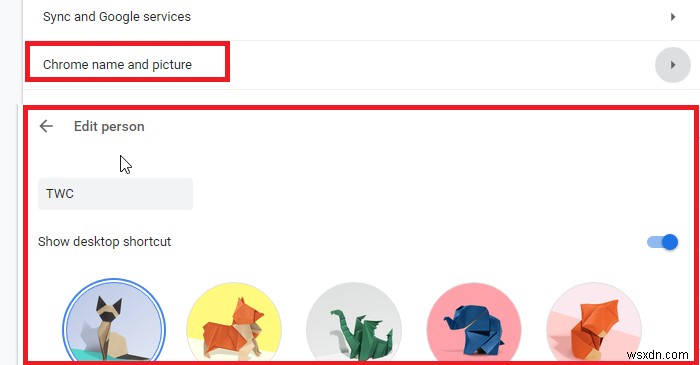 How to change Profile name and Image in Microsoft Edge, Chrome and Firefox