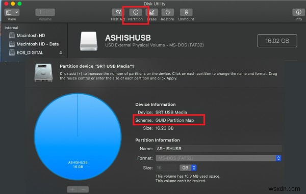 Please format the USB drive as single FAT partition: Boot Camp Assistant
