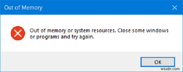 Fix Out of Memory error while copying files on Windows 11/10