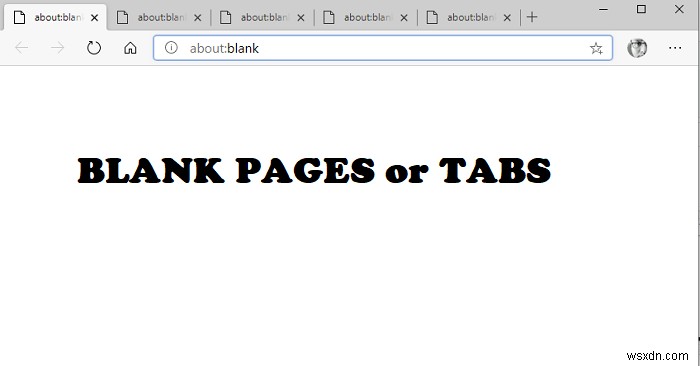 How to open a Blank Tab or Page when you launch Edge browser