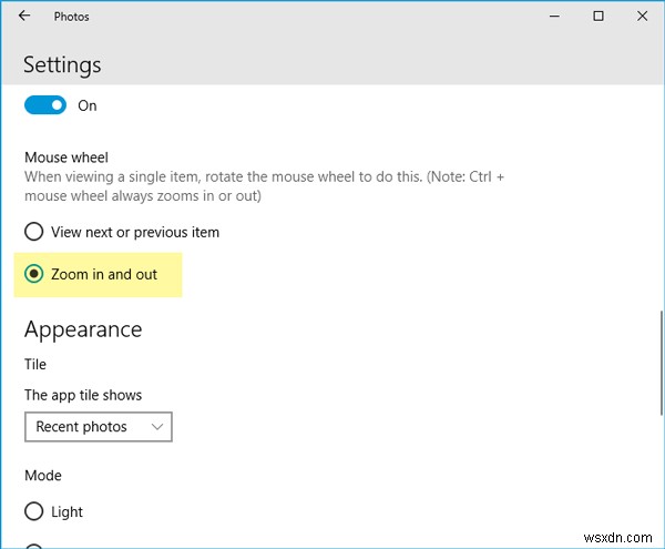 How to Zoom in or out using Mouse wheel in Photos app on Windows 11/10