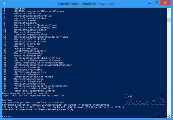 Completely Remove or Uninstall all Windows Store apps using PowerShell script