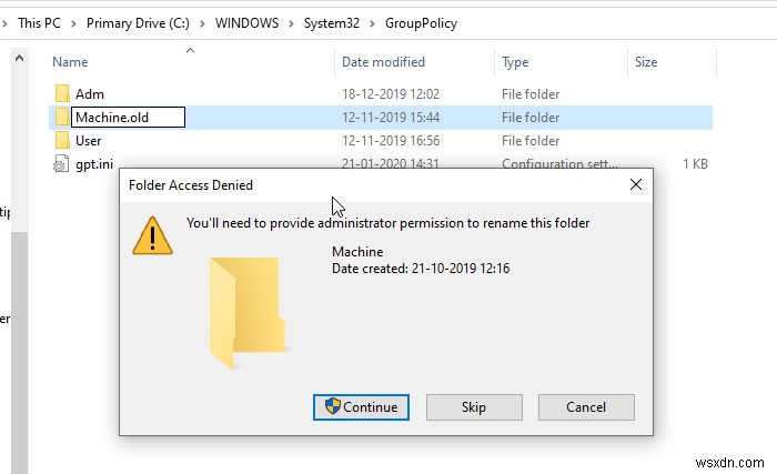 Failed to open the Group Policy Object on this computer
