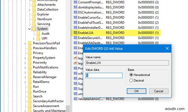 You must restart your computer to turn off User Account Control in Windows 11/10