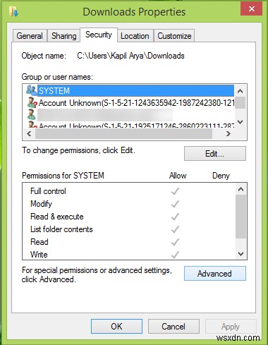 Failed To Enumerate Objects In The Container, Access Is Denied