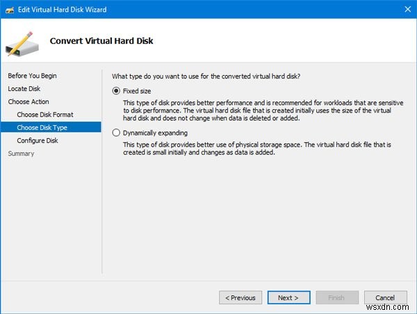 How to convert VHD to VHDX using Hyper-V Manager